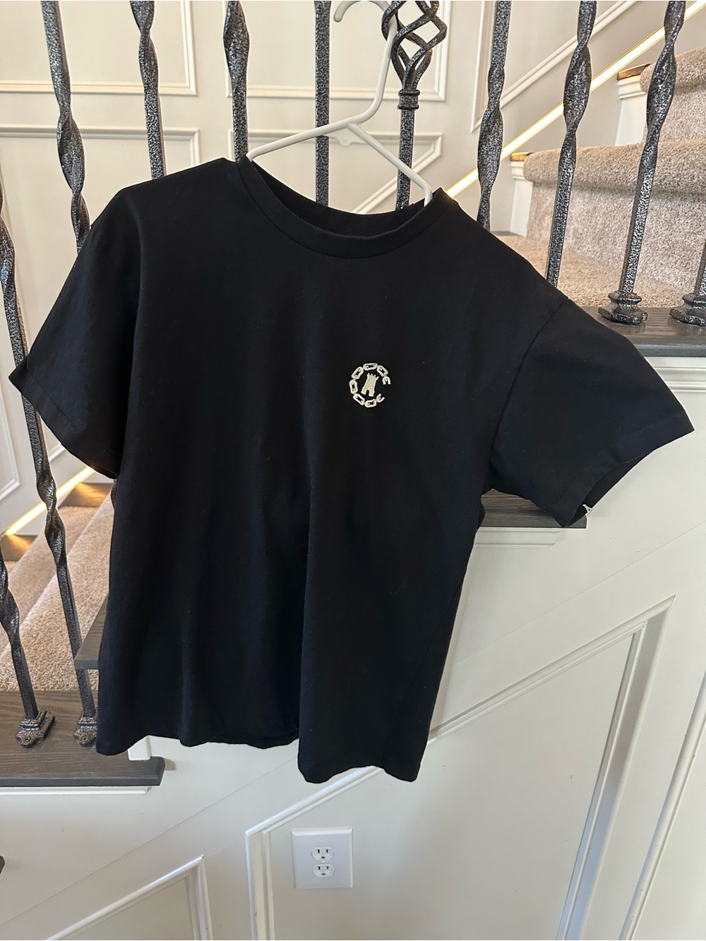 Crooks & Castles Black Tee with Small White Logo